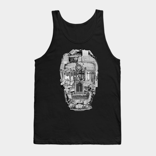 Build Skull Tank Top by TurkeysDesign